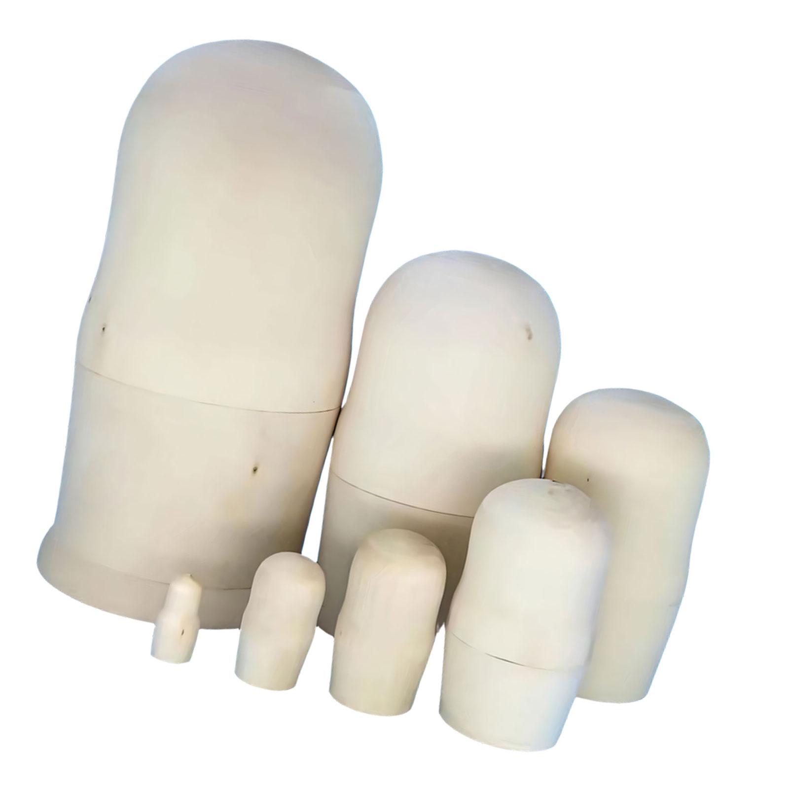 Russian Nesting Dolls 7 Piece Unfinished Wood Crafts Blank Matryoshka Dolls For Kids And Adults To Paint Your Own Doll 1