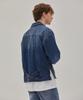 Ryul+Wai Denim Print Raglan Sleeve Jacket Indigo