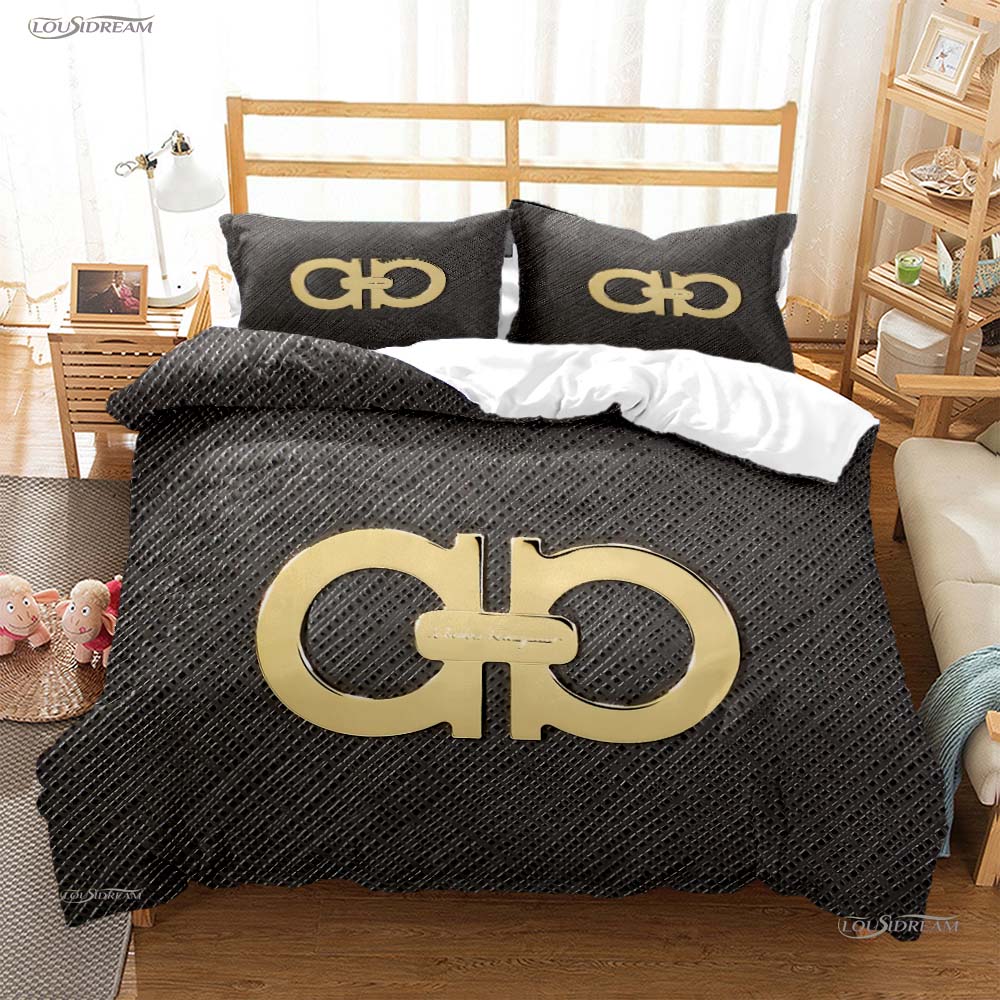 

Fshion Luxury Brand Casal All Season Duvet Cover Comforter Bedding Set Soft Quilt Cover And Pillowcases Single/Double/Queen/King EU Single(135*200cm)3pcs