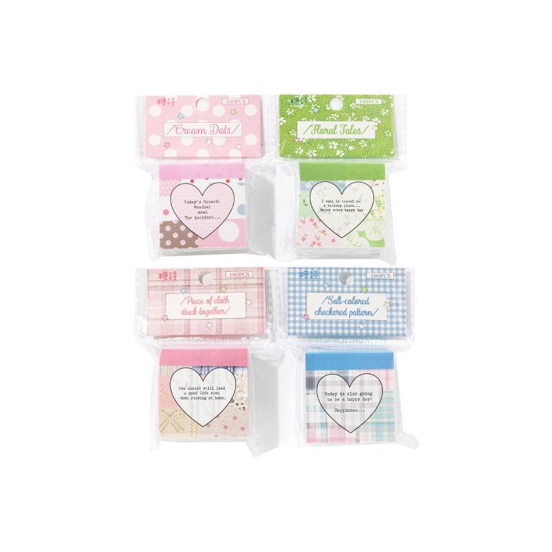 100pcs/lot Memo Pads Material Paper The Revelation of Milk and Salt Junk Journal Scrapbooking Cards Retro Background Decoration