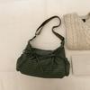 Korean-Style Retro Grid Single Shoulder Bag, Large Capacity, Versatile for School, Work, and Commuting, Unisex Design