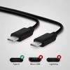Câble USB-C vers USB-C pour Samsung Galaxy A14 5G A15 A16 A23 4G-5G A34 A36 A54 A56 - Noir - 1 Mètre - Lot 2 - E.F.CONNECTION