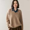 Mengyi 2025 Cashmere Women's Sweater: Soft, Comfortable, Mid-Length Knitwear, Solid Color, Long Sleeve, Autumn/Winter Collection.
