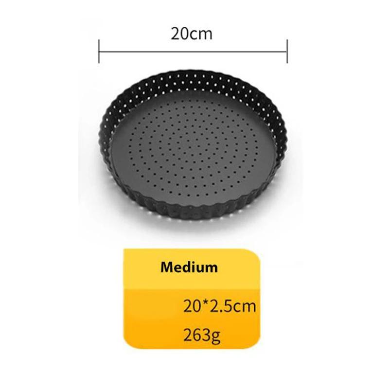 5/8/9 Inch Round Pizza Pan Non-Stick Baking Tray Carbon Steel Tart Quiche Flan Pan Cake Mould Bottom Removable Pie Pan Bakeware