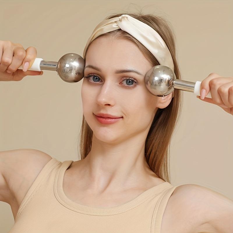 

2 шт. ледяные шарики для ухода за лицом | Небьющийся стальной охлаждающий ролик | Крио палочки для лица | Массажер для лица, шеи и глаз | Уход за кожей