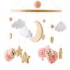 Crib Mobile Felt Hanging Decoration Early Development Nursery Decor Newborn Rattles Bed Bell Toy for