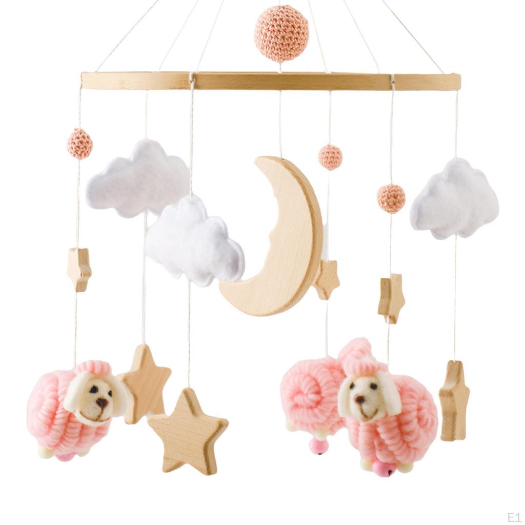 Crib Mobile Felt Hanging Decoration Early Development Nursery Decor Newborn Rattles Bed Bell Toy for