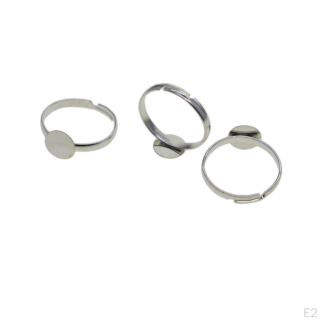 100 kusů Nastavitelných 10 mm kabošonů Šperkové komponenty pro