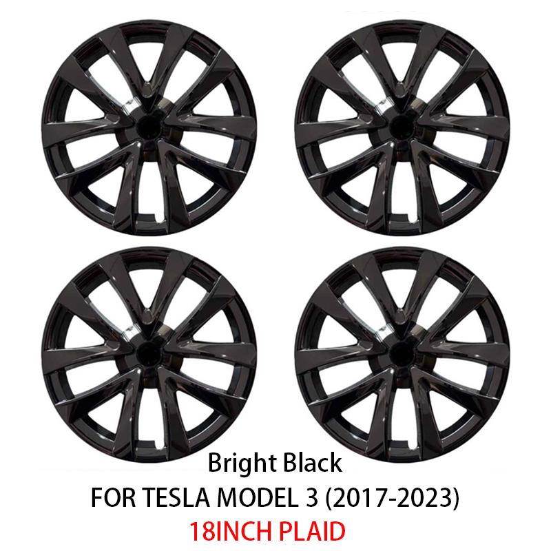 4PCS Hub Cap Performance Replacement Wheel Cap Automobile Full Rim Cover Accessories for Tesla Model 3 18 Inch Hubcap 2018-2023