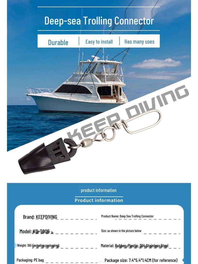 Deep Sea Downrigger Trolling Weight Connector Kit