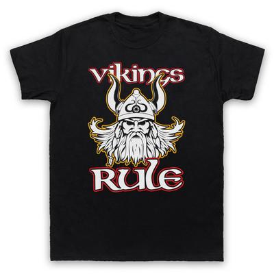 Vikings Rule Norse History Thor Cool Retro Vintage Mens And Womens T-Shirt