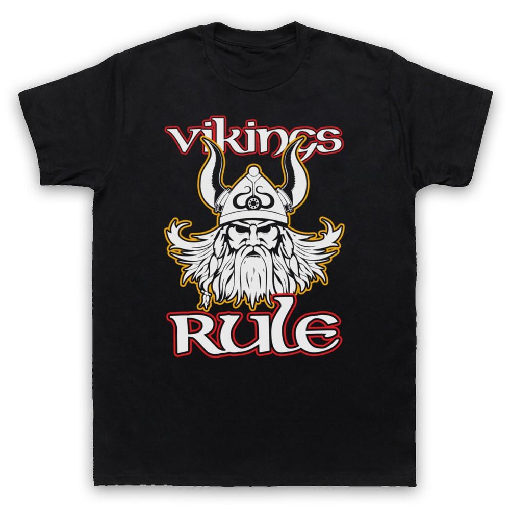 Vikings Rule Norse History Thor Cool Retro Vintage Mens And Womens T-Shirt