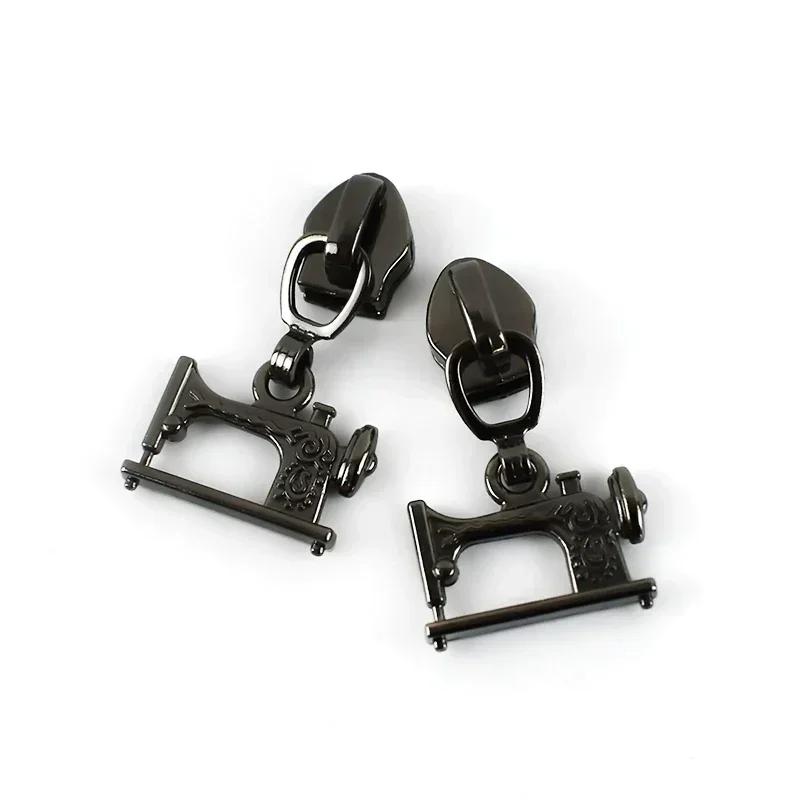 Meetee 5/10/20Pcs 5# Zipper Puller for Nylon Zippers Plastic Coil Zips Slider Heads Repair Kits DIY Garment Sewing Accessories