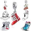 Copper Christmas Gifts Christmas Hat Socks Charm Beads Fit For Original Bracelets Diy Women'S Jewelry Accessories
