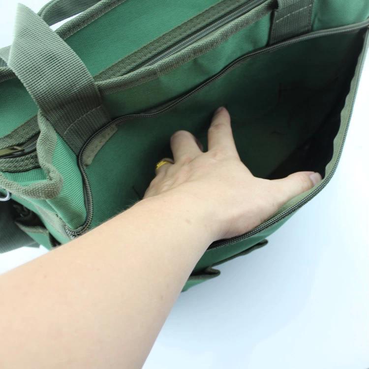 Durable Multifunctional Canvas Electrician Tool Bag - Large Size, Wear-Resistant, Single Shoulder Design