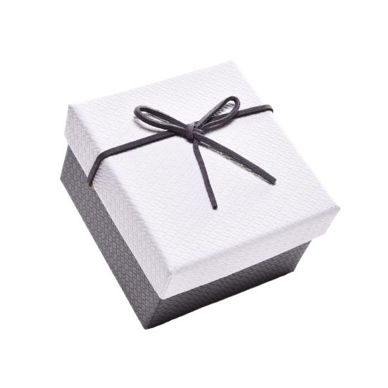 Rectangle Gift Box with Ribbon Bow Cushion Valentine's Day Bridesmaid Wedding Birthday Present Wrapping Box with Lid Portable Jewelry Packaging Box