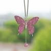 Bling Butterfly Pendant Car Rearview Mirror Hangings Charms Bag Pendant Women Girl Gift Ornaments Auto Interior Decoration