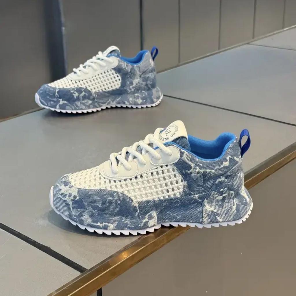 Summer men's shoes high quality net bread sole shoes platform casual sports shoes