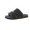 Muffin Thick Bottom One-word Fluffy Slippers Women Wear 2025 Autumn and Winter New Internet Celebrity Fairy Wind Heightening Cotton Slippers
