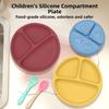 Silicone Material Silicone Dining Plate BPA Free Toddler Training Tableware  Toddler Feeding