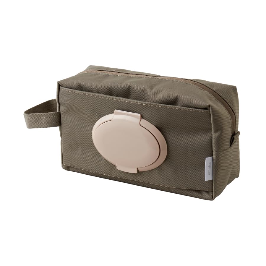 Diaper changing bag with lid (warm gray)