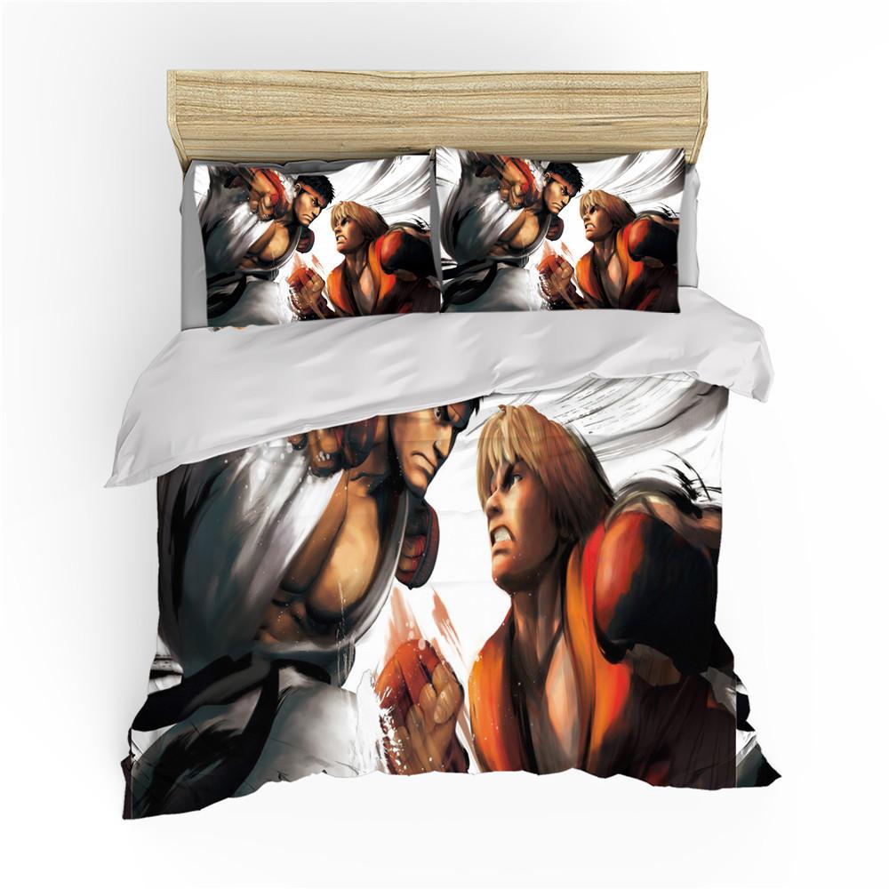 3D Digital Printing Quilt Set Three-Piece Game Cartoon