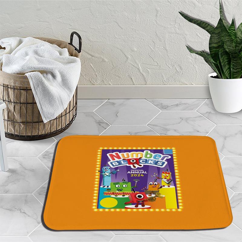 Karikatür Numberblocks Yatak Odası için Halılar Peluş Numarası Dolması Film Halı Başucu Alan Kilim Kaymaz Paspaslar