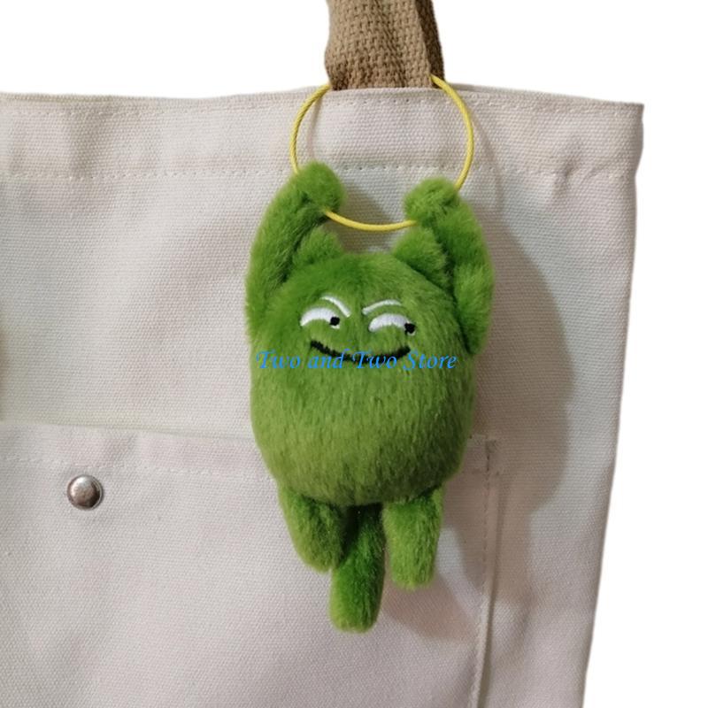 HX6F Cartoon Plush Stuffed Dolls Toy Korean Phone Chain Backpack Pendant Korean Keychain Y2K Fashion Jewelry Birthday