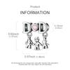 Original Charms Beads Pendant 925 Silver Parent Child Holding Hands Kitten Beads Fit Bracelet Woman Jewelry Gifts