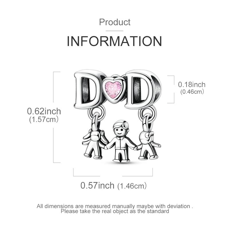 Original Charms Beads Pendant 925 Silver Parent Child Holding Hands Kitten Beads Fit Bracelet Woman Jewelry Gifts