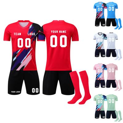 DIY Custom Adult And Children Three-piece Football Uniforms