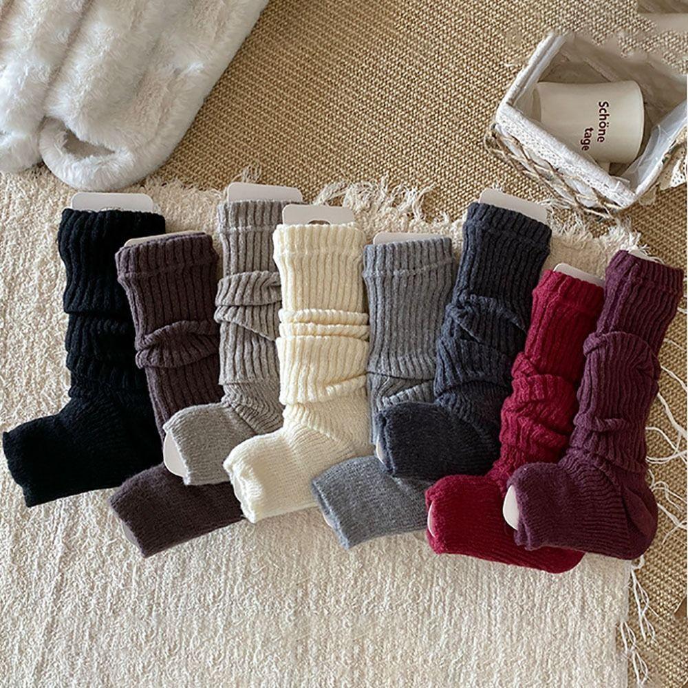 Knitting Lolitas Knitted Socks Cute Sweet Warm Foot Cover New Long Stockings  Autumn Winter