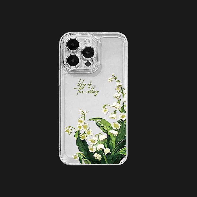Spring Floral Space Shell Soft Case for iPhone 13/14/15 Pro Max