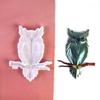 Creative and Stunning Owl Statues Expory Resin Moulds Reusable Silicone Mold Transparent/Blue Resin Mold for Gift Making