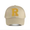 Large Yellow Fabric Letter R Wall Decor Baseball Cap Fashion Unisex Sunhat Womens Outdoor Sports Snapback Cap