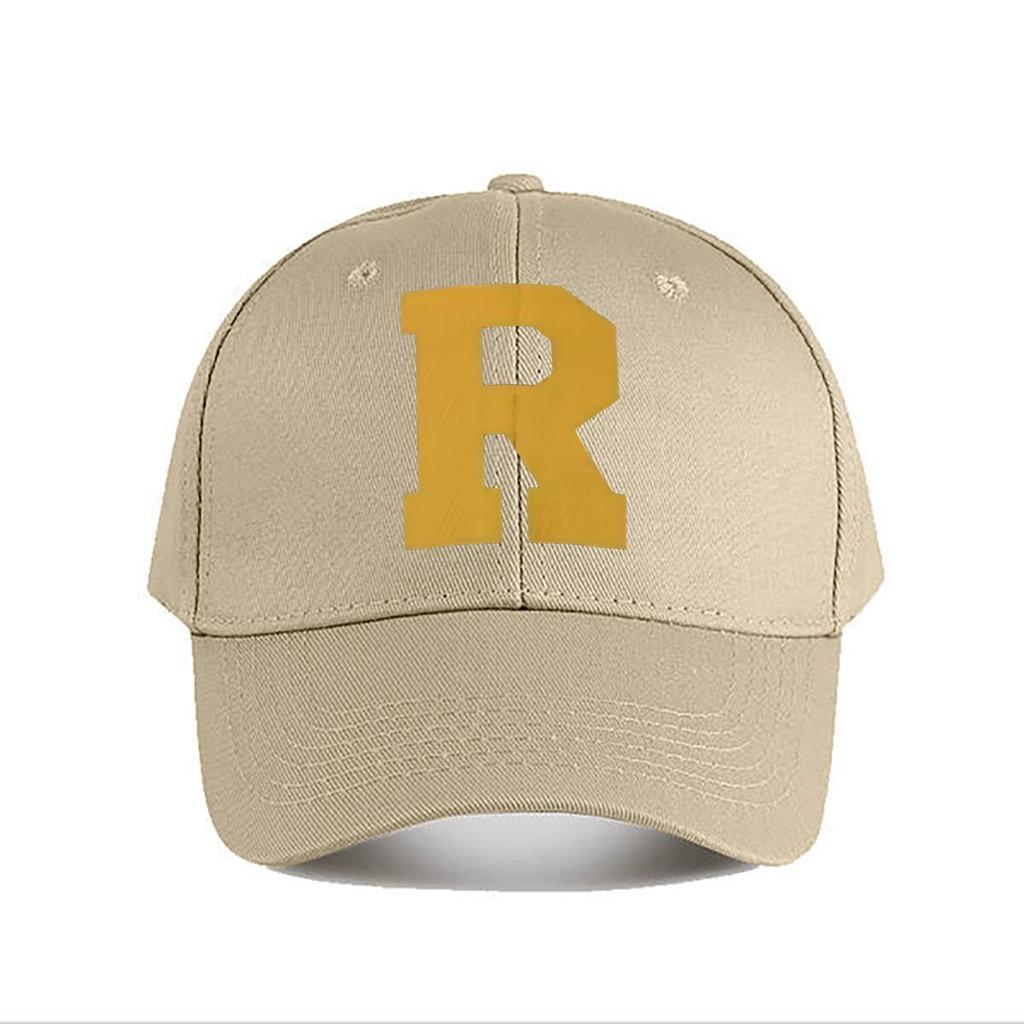 Large Yellow Fabric Letter R Wall Decor Baseball Cap Fashion Unisex Sunhat Womens Outdoor Sports Snapback Cap