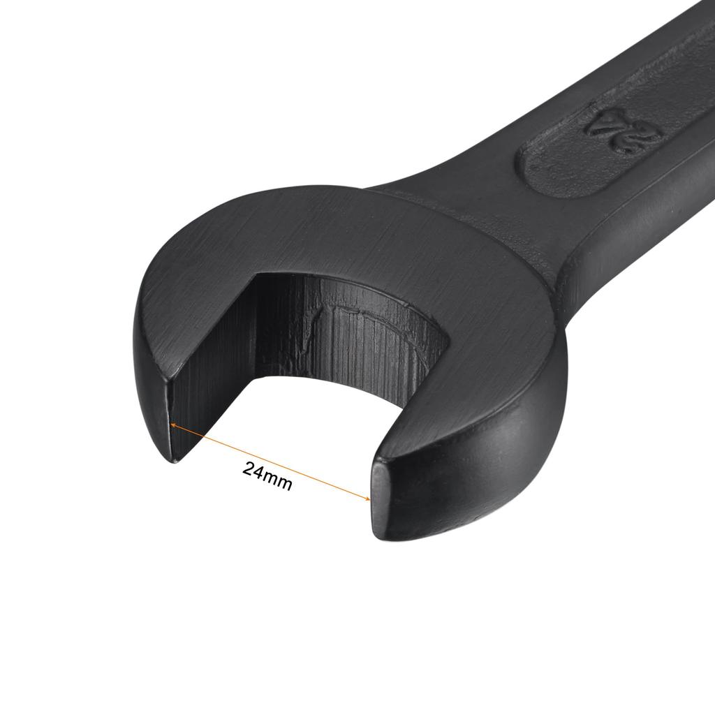 Uxcell 24mm Uderzający Stalowy Klucz Jednogłowicowy Ręczny Klucz Otwarty, Klucz Wysokiej Wytrzymałości,