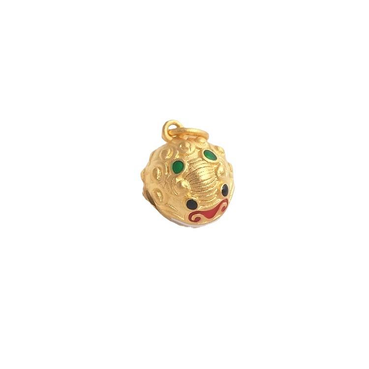 Vietnam Sand Gold Lion Pendant Necklace - Durable Color, Handmade DIY High-End Design