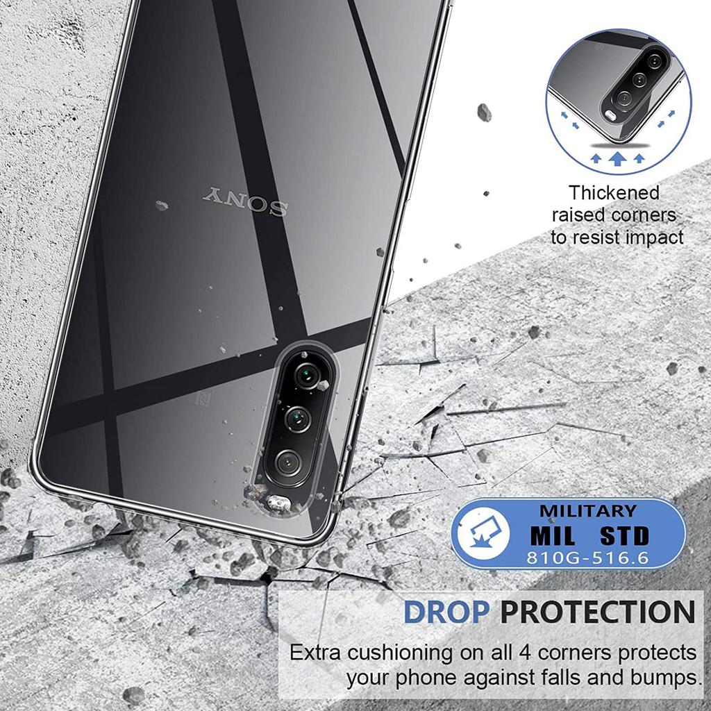 For Sony Xperia 10 V Anti-fingerprint TPU Case Ultra Clear Anti-drop Protective Phone Cover