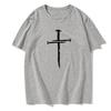 Men's Vintage T-shirt Personalized Cross Customized Short Sleeve High Quality Discount Hip Hop Sports Street Casual T-shirt