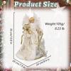 2025 Christmas Tree Topper Angel Fairy With White Feather Wings no light 3d Christmas Tree Toppers Decorations Ornament