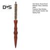 Small Boar Bristle Round Brush with Wooden Handle Natural Bristles Men Women Short Thin Hair Curling Blow Drying Detangling Styling Brush