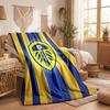Coperta in Pile a Tema Leeds United Morbida e Accogliente in Peluche per Camera da Letto Divano Viaggio