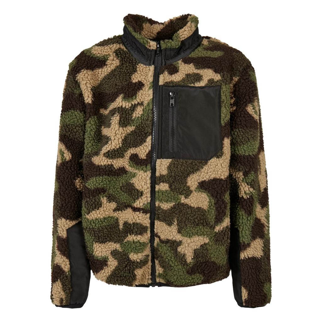 Urban Classics Boys Camo Sherpa Jacket