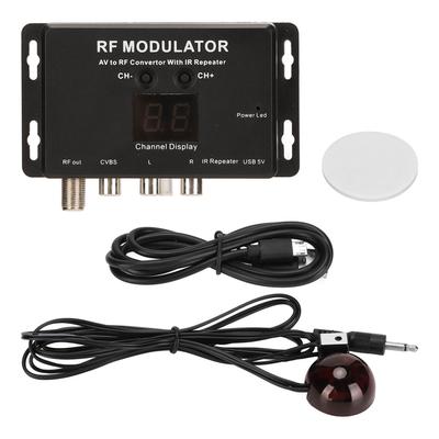 RF Moduliatorius Profesionalus AV į RF Konverteris su IR Kartotuvu Skaitmeniniam priedėliui DVR DVD