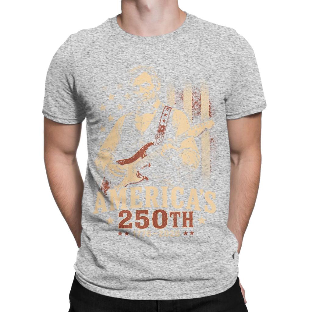 Fashion 250 Anniversary USA 4th of July Patriotic TShirt Unisex Round Neck Pure Cotton T Shirt Short Sleeve Tee Shirt Tops