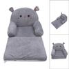 2 in 1 Cartoon Kinder Klappsofa Stoff und Schwamm Belüftet Cartoon Kinder Aufklappsofa für Baby Kinder