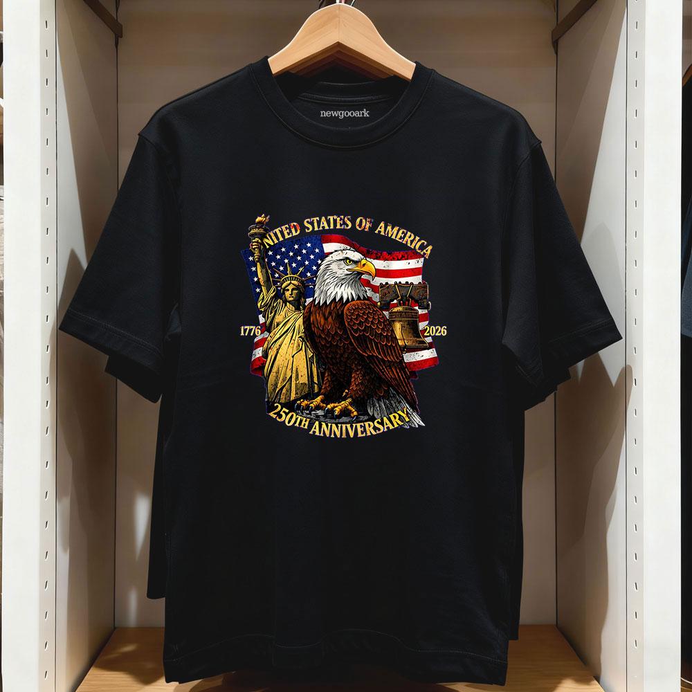 250 Years America 250 1776 2026 250th Anniversary t shirt Women Unisex Casual cotton graphic t shirts Creative streetwear