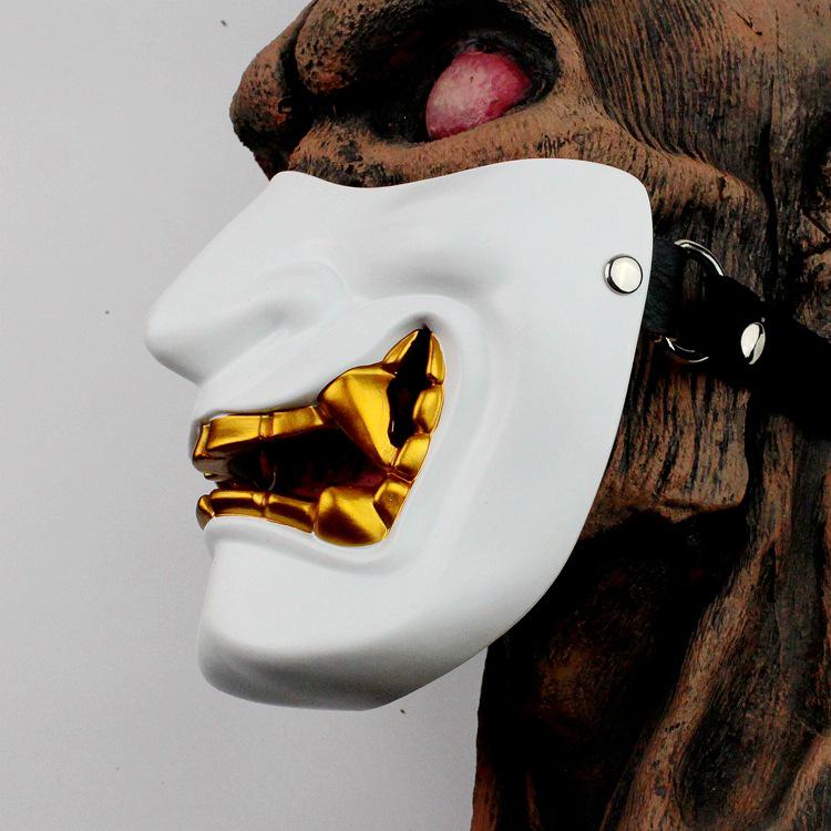 soulman/A dazzling and enchanting half-face mask cos Halloween Horror Japanese Ghost Headgear with Glasses