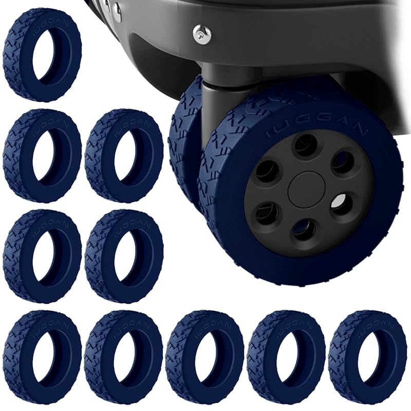 

[IUGGAN] caster cover suitcase tire cover 10pcs set carry case wheel cover carry bag wheel cover silicon Scratch prevention Quiet dirt Anti-rolling